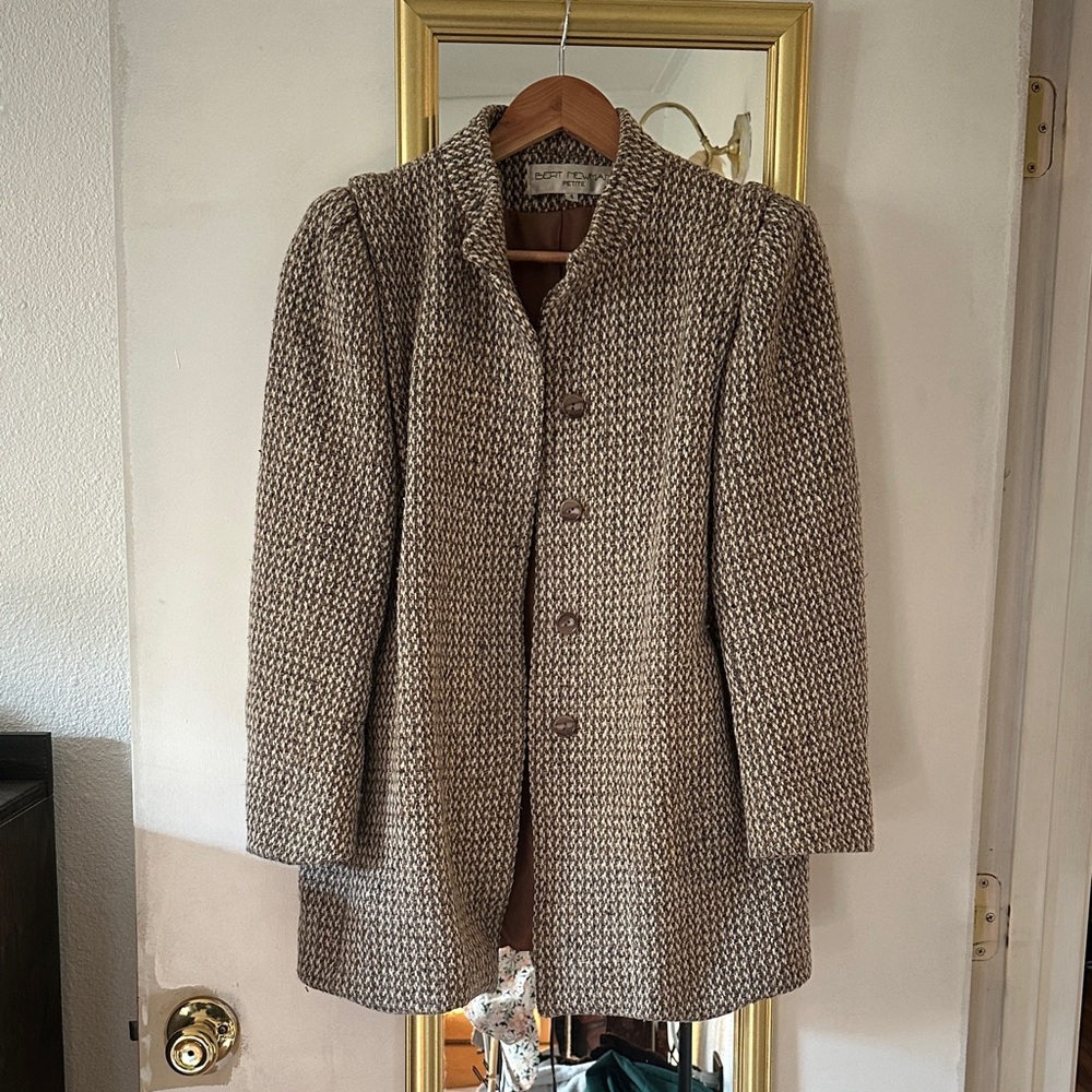 Stylish Textured Pea Coat